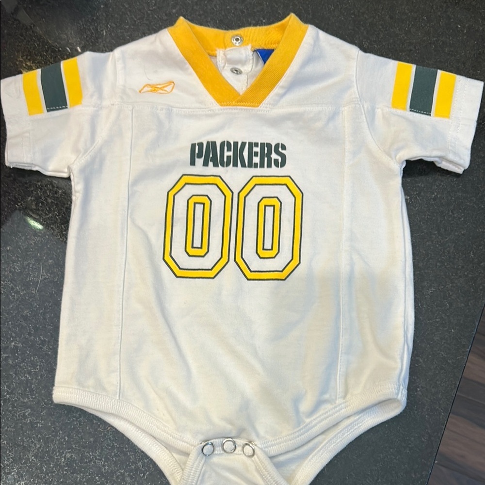 Reebok Packers Bodysuit - White, Yellow, Green